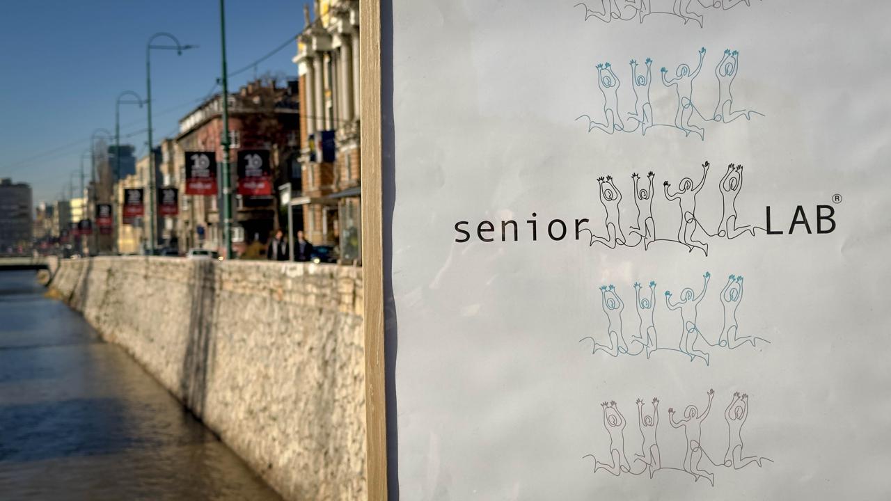 image of SeniorLab logo featured somewhere in Sarajevo