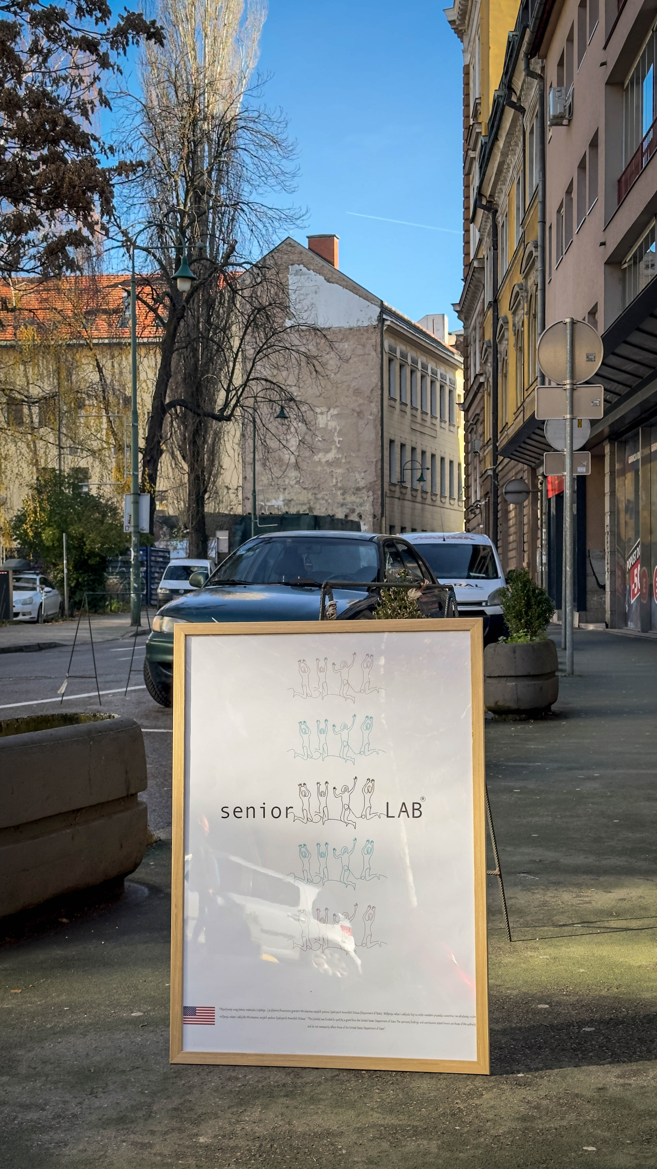 image of SeniorLab logo featured somewhere in Sarajevo